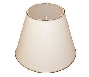 Abażur 320x175x240 mm, imitacja bawełny, złoty, sr. brzeg